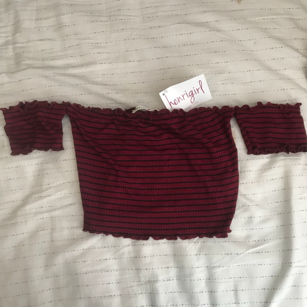 Off the shoulder crop top